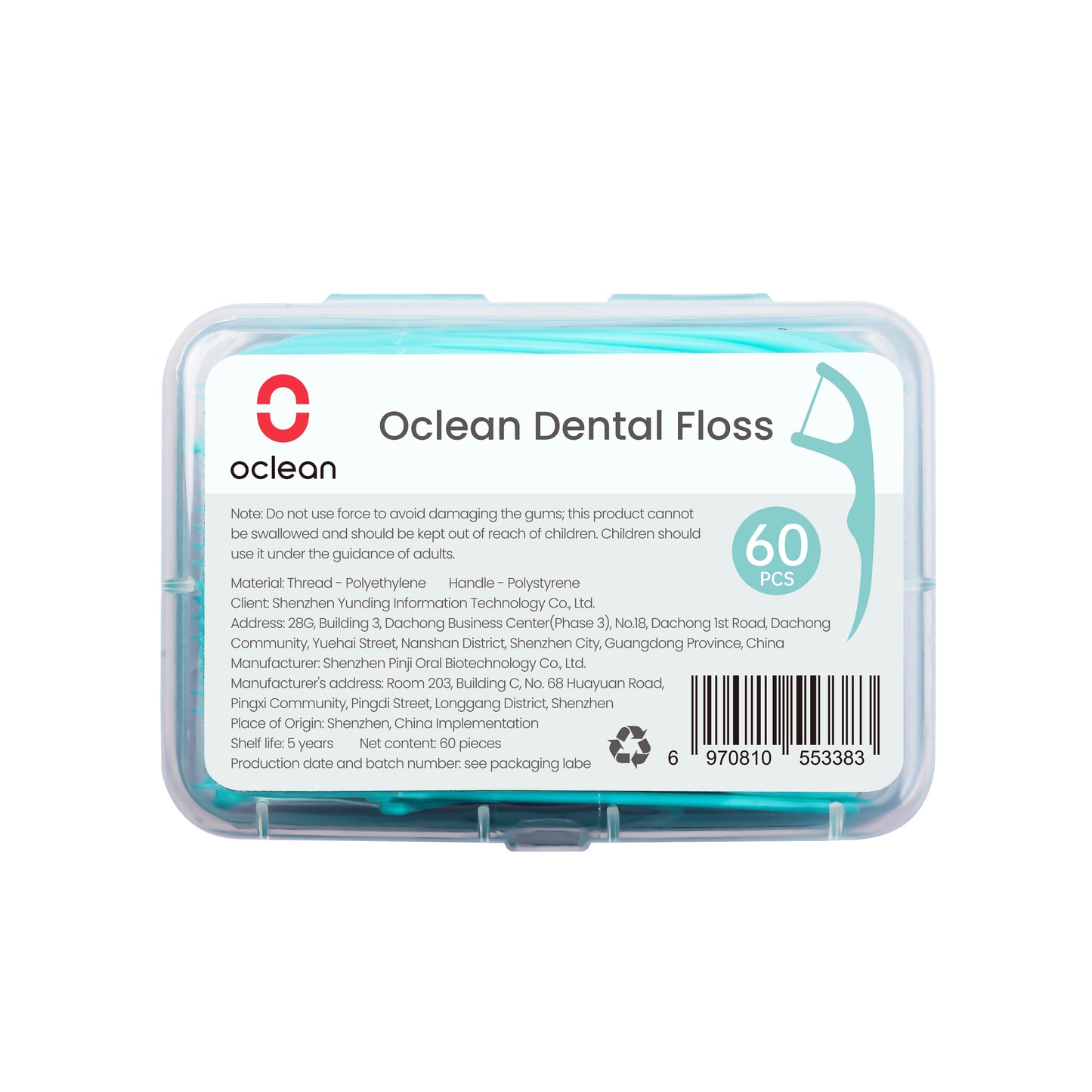 Ață dentară și scobitoare Oclean - Cutie-60pcs